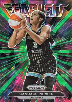 2022 Panini Prizm WNBA - Fearless Prizms Green Ice #15 Candace Parker Front