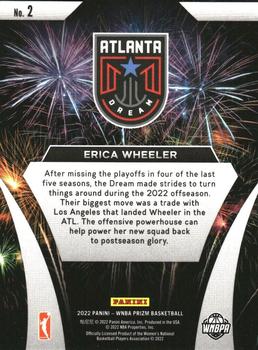 2022 Panini Prizm WNBA - Fireworks #2 Erica Wheeler Back
