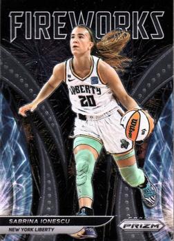 2022 Panini Prizm WNBA - Fireworks #7 Sabrina Ionescu Front