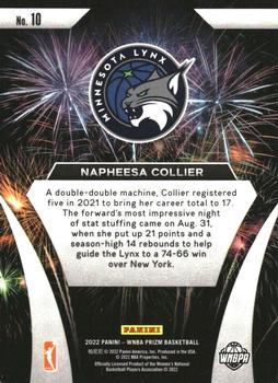 2022 Panini Prizm WNBA - Fireworks #10 Napheesa Collier Back