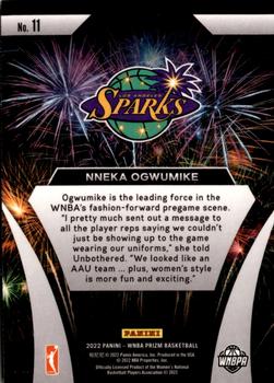 2022 Panini Prizm WNBA - Fireworks #11 Nneka Ogwumike Back