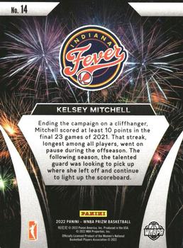 2022 Panini Prizm WNBA - Fireworks #14 Kelsey Mitchell Back
