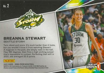 2022 Panini Prizm WNBA - Get Hyped #2 Breanna Stewart Back