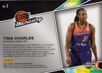 2022 Panini Prizm WNBA - Get Hyped #3 Tina Charles Back