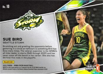 2022 Panini Prizm WNBA - Get Hyped #10 Sue Bird Back