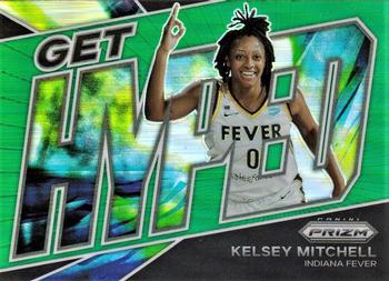 2022 Panini Prizm WNBA - Get Hyped Prizms Green #5 Kelsey Mitchell Front