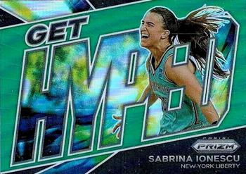 2022 Panini Prizm WNBA - Get Hyped Prizms Green #12 Sabrina Ionescu Front