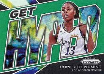 2022 Panini Prizm WNBA - Get Hyped Prizms Green #15 Chiney Ogwumike Front