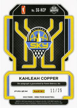 2022 Panini Prizm WNBA - Signatures Prizms Mojo #SG-KCP Kahleah Copper Back