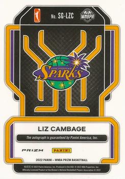 2022 Panini Prizm WNBA - Signatures Prizms Silver #SG-LZC Liz Cambage Back