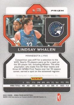 2022 Panini Prizm WNBA - W25 Prizms Signatures #178 Lindsay Whalen Back