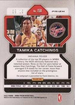2022 Panini Prizm WNBA - W25 Prizms Signatures Gold #158 Tamika Catchings Back