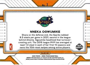 2022 Panini Prizm WNBA - Widescreen #7 Nneka Ogwumike Back