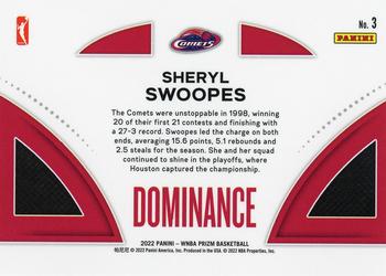 2022 Panini Prizm WNBA - Dominance #3 Sheryl Swoopes Back