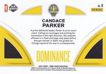 2022 Panini Prizm WNBA - Dominance #8 Candace Parker Back