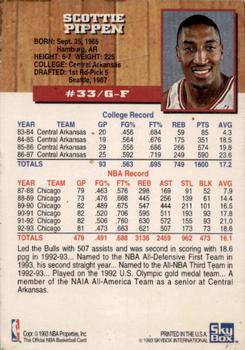1993-94 Hoops Colonial Bakery/Iron Kids Bread Chicago Bulls #NNO Scottie Pippen Back