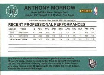 2010-11 Donruss #14 Anthony Morrow  Back