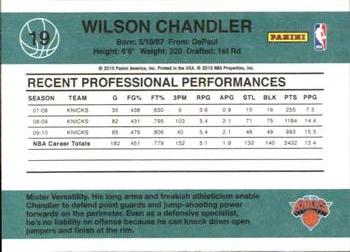 2010-11 Donruss #19 Wilson Chandler  Back