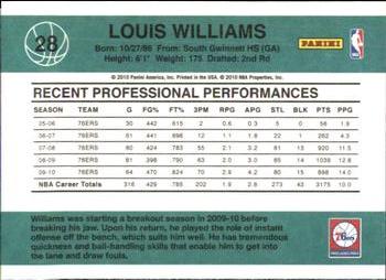 2010-11 Donruss #28 Louis Williams  Back