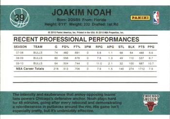 2010-11 Donruss #39 Joakim Noah  Back