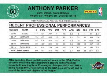 2010-11 Donruss #50 Anthony Parker  Back