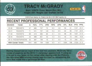 2010-11 Donruss #53 Tracy McGrady  Back