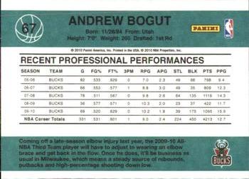 2010-11 Donruss #67 Andrew Bogut  Back