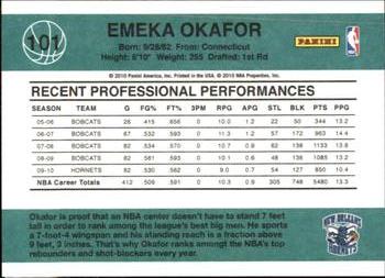2010-11 Donruss #101 Emeka Okafor  Back