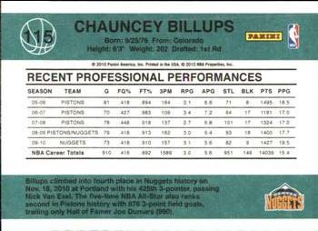 2010-11 Donruss #115 Chauncey Billups  Back