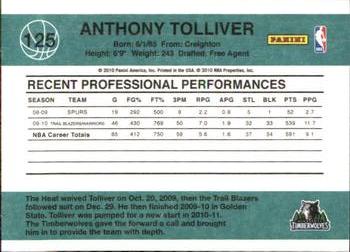 2010-11 Donruss #125 Anthony Tolliver  Back