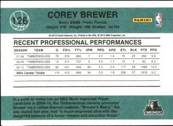 2010-11 Donruss #126 Corey Brewer  Back