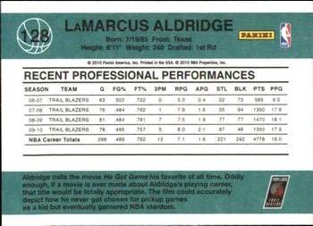 2010-11 Donruss #128 LaMarcus Aldridge  Back