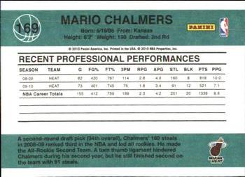 2010-11 Donruss #169 Mario Chalmers  Back