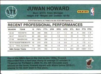 2010-11 Donruss #171 Juwan Howard  Back