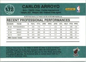 2010-11 Donruss #172 Carlos Arroyo  Back