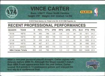 2010-11 Donruss #174 Vince Carter  Back