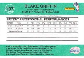 2010-11 Donruss #197 Blake Griffin  Back