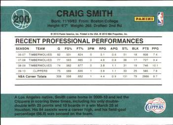 2010-11 Donruss #200 Craig Smith  Back