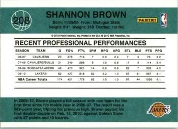 2010-11 Donruss #208 Shannon Brown  Back