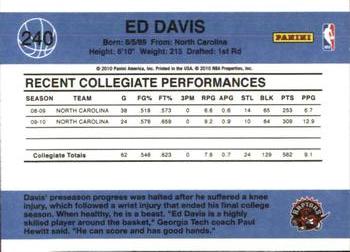 2010-11 Donruss #240 Ed Davis  Back