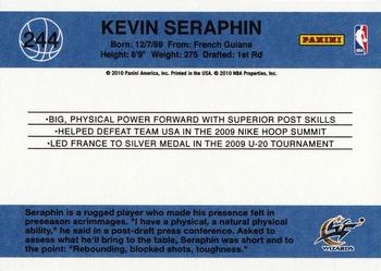 2010-11 Donruss #244 Kevin Seraphin  Back
