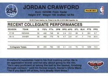2010-11 Donruss #254 Jordan Crawford  Back