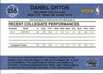 2010-11 Donruss #256 Daniel Orton  Back
