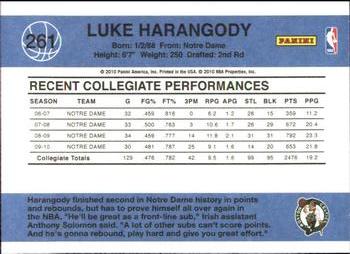 2010-11 Donruss #261 Luke Harangody  Back
