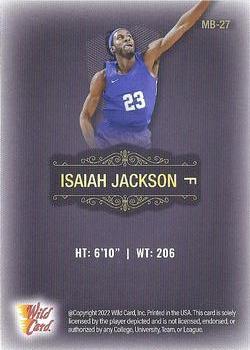 2022 Wild Card Matte #MB-27 Isaiah Jackson Back