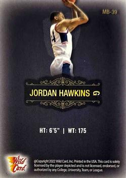 2022 Wild Card Matte #MB-39 Jordan Hawkins Back