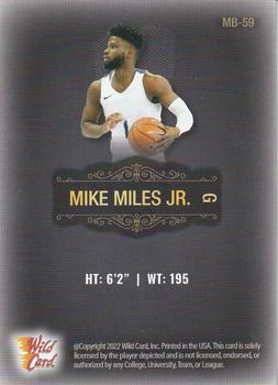 2022 Wild Card Matte #MB-59 Mike Miles Back