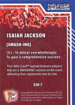 2021-22 Wild Card Alumination - Smashing Red #SM-7 Isaiah Jackson Back