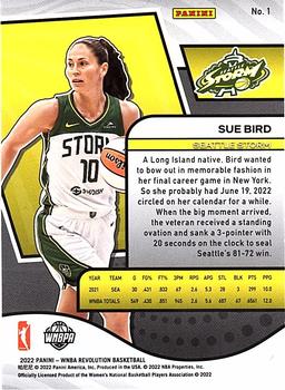 2022 Panini Revolution WNBA #1 Sue Bird Back