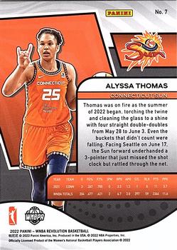 2022 Panini Revolution WNBA #7 Alyssa Thomas Back